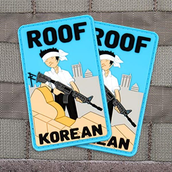 Violent Little Machine Shop Airsoft Morale Patch 4 "Roof Korean" Morale Patch by Violent Little Machine Shop - Tactical Velcro PVC