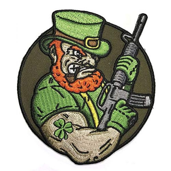 Honchosfx Airsoft Morale Patch 1 Angry Leprechaun AR-15 Embroidered Patriotic Irish Tactical Morale Patch