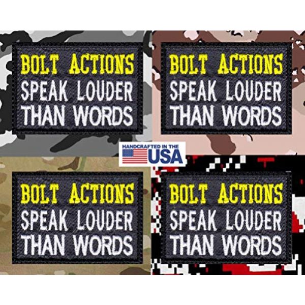 Tactical Patch Works Airsoft Morale Patch 4 Bolt Actions Speak Louder Than Words Patch