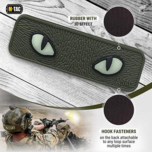 M-Tac Airsoft Morale Patch 4 M-Tac Cat Eyes PVC Morale Patch - Tactical Patch - Hook Fasteners