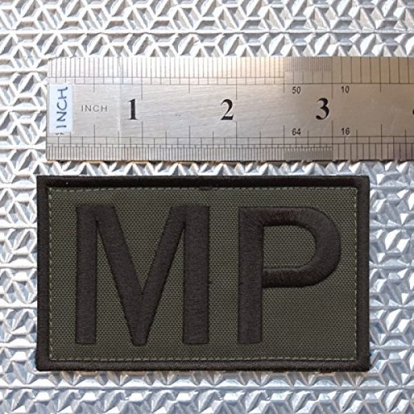 LEGEEON Airsoft Morale Patch 3 LEGEEON OD Green MP Military Brassard Tactical Morale Army Embroidered Fastener Patch