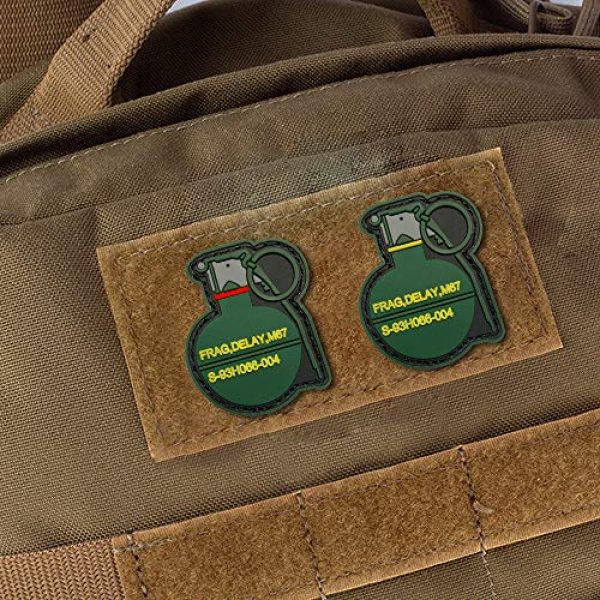 Morton Home Airsoft Morale Patch 4 Morton Home Hand Grenades PVC Tactical Morale Badge Rubber Patch (Purple)