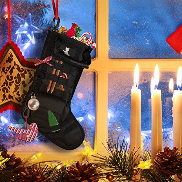 AIRSOFTPEAK Tactical Pouch 2 AIRSOFTPEAK Tactical Christmas Stocking Bag Design, Christmas Decoration Gift, Military with Molle Gear Webbing for Outdoor Hunting Shooting
