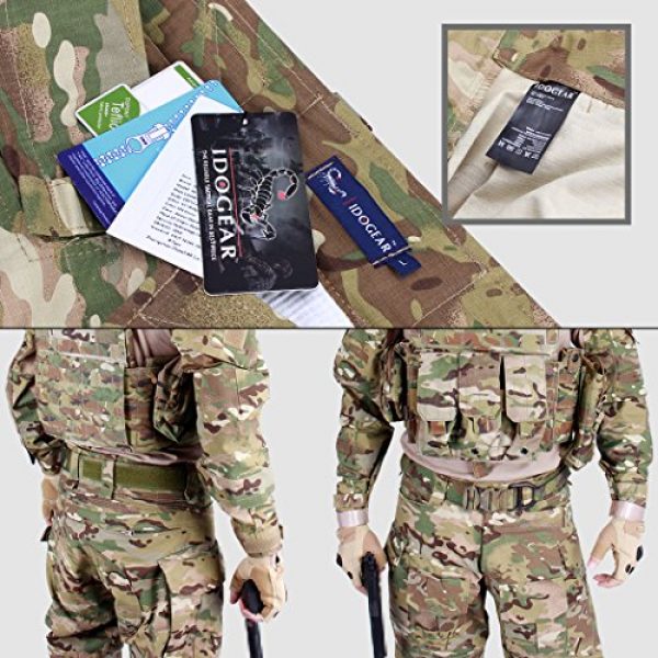 IDOGEAR SPORTS Tactical Pant 6 IDOGEAR G3 Combat Pants with Knee Pads Multicam Black Airsoft Hunting Army Military Camouflage Clothing