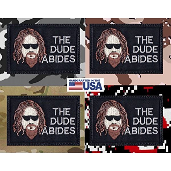 Tactical Patch Works Airsoft Morale Patch 4 Big Lebowski The Dude Abides Patch