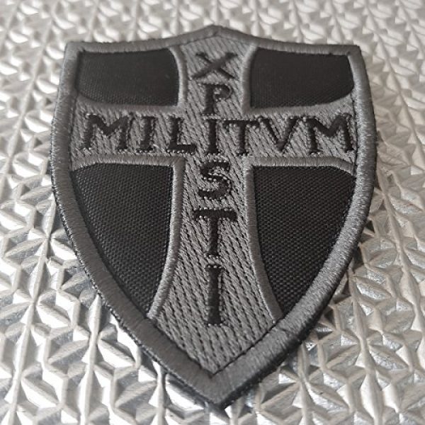 LEGEEON Airsoft Morale Patch 3 LEGEEON ACU Subdued Knights Templar Chi Rho Xpisti Militvm Soldiers of Christ Crusader Cross Tactical Morale Hook&Loop Patch