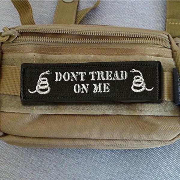 Mmrm Airsoft Morale Patch 3 Dual Snake Don't Tread On Me Military Patch Tape Army Morale Badge - Black