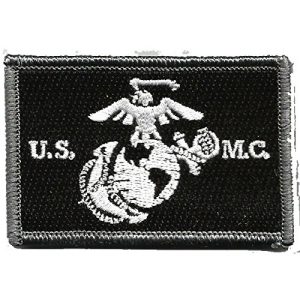 Gadsden and Culpeper Airsoft Morale Patch 1 USMC Tactical Patch - Black & White