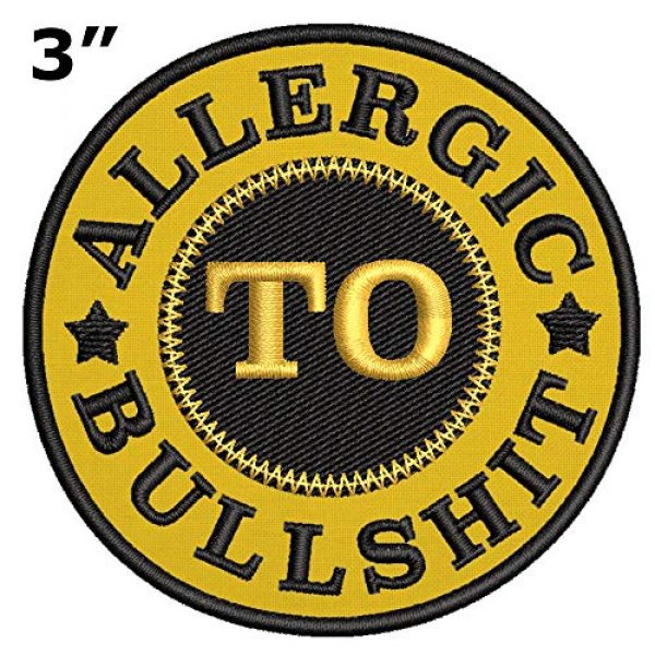Appalachian Spirit Airsoft Morale Patch 2 Funny Allergic to Bullshit Applique Fastener Iron/Sew On Military Emblem Badge Morale Patch for Backpacks Caps Hats Bags Collection
