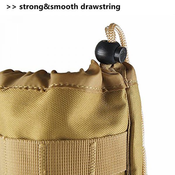 Cevinee Tactical Pouch 5 Cevinee trade; Ultra-light Tactical MOLLE Water Bottle Pouch, Drawstring Open Top & Mesh Bottom Travel Water Bottle Bag