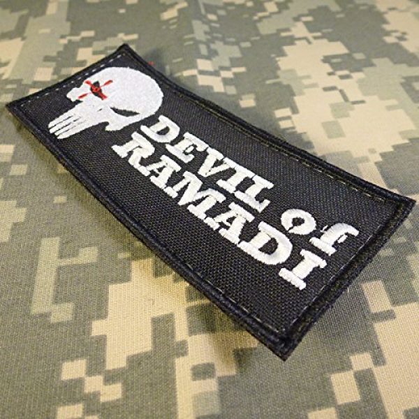 LEGEEON Airsoft Morale Patch 2 American Sniper Devil of Ramadi Navy Seal Team DEVGRU Morale Fastener Patch