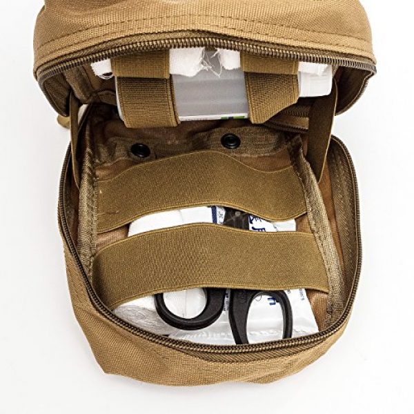 Krisvie Tactical Pouch 5 Krisvie Tactical EMT Pouch 1000D Nylon Molle First Aid Bag for Outdoor (Tan)