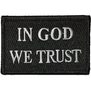 Ranger Return Airsoft Morale Patch 1 Tactical in GOD WE Trust Morale Patch 2"x3" - Black - by Ranger Return (RR-TACT-IGOD-00WE-TRST-BLCK)