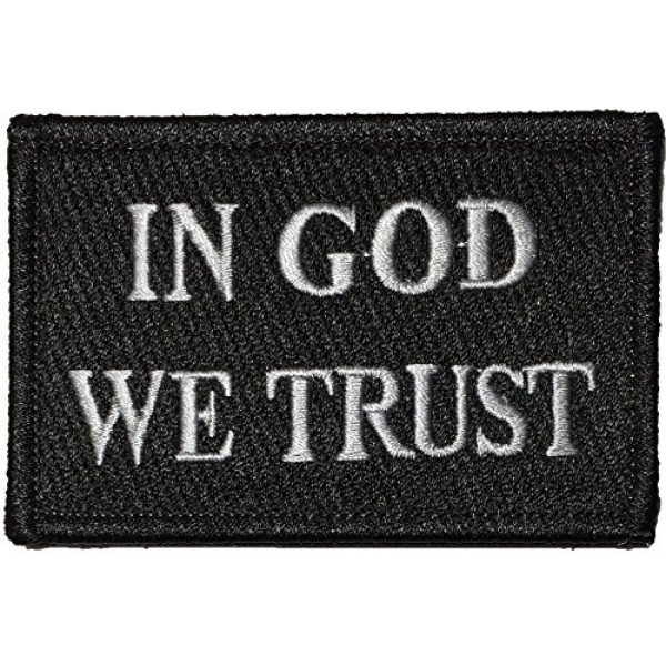 Ranger Return Airsoft Morale Patch 1 Tactical in GOD WE Trust Morale Patch 2"x3" - Black - by Ranger Return (RR-TACT-IGOD-00WE-TRST-BLCK)