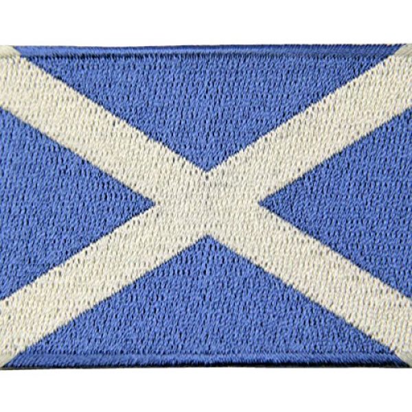 EmbTao Airsoft Morale Patch 2 Scotland Flag Scottish National Emblem Embroidered Iron On Sew On Patch