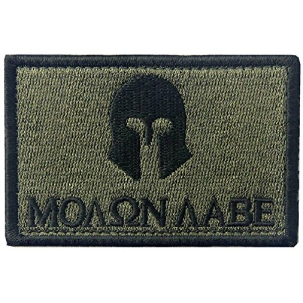 Rocking Planet Airsoft Morale Patch 1 Tactical Molon Labe Spartacus Milltary Embroidered Applique Morale Hook & Loop Patch - Foliage