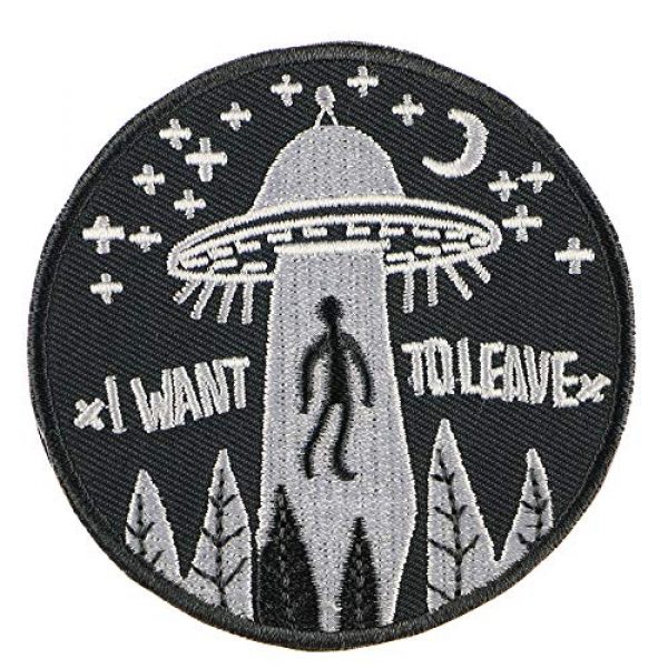 JPT Airsoft Morale Patch 5 Ê"Ìá´"ÌÊ 4 Patches - I Want to Believe, Trust NO ONE, I Want to Leave Iron Sew on Patches