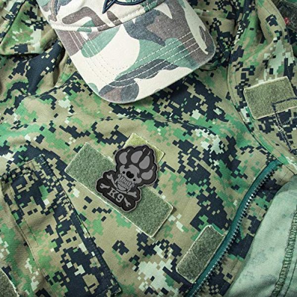 Morton Home Airsoft Morale Patch 3 Morton Home K9 & Crossbone Killer Attack Police Dog Fastener PVC Embroidered Army Swat Morale Hook Loop Backing Tactial Badge Swat for Service Animal Vest Morale Patch