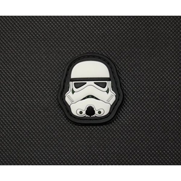 Empire Tactical USA Airsoft Morale Patch 2 1.5 X 1.5" Mini 3d PVC First Order Gitd Glow in the Dark Stormtrooper Helmet Morale hook/loop Patch