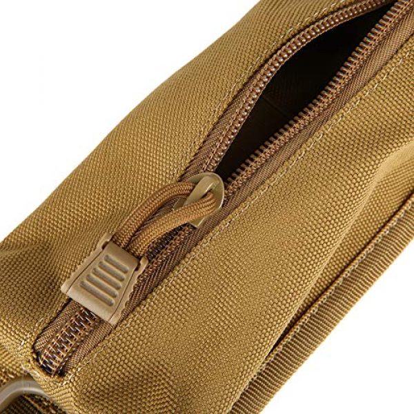 BREEZEY Tactical Pouch 5 BREEZEY EDC Bag, Tactical Molle Pouch Black 600D Nylon Lightweight Waterproof Durable Backpack Shoulder Strap Bag Accessory Storage Hunting Bags