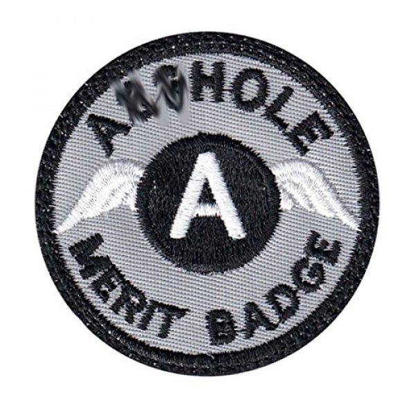 Tactical Patch Works Airsoft Morale Patch 1 A-hole Merit Badge Patch