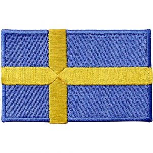 EmbTao Airsoft Morale Patch 1 Sweden Flag Patch Embroidered Swedish Applique Iron On Sew On National Emblem