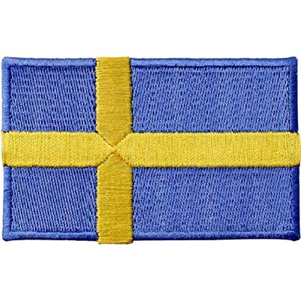 EmbTao Airsoft Morale Patch 1 Sweden Flag Patch Embroidered Swedish Applique Iron On Sew On National Emblem