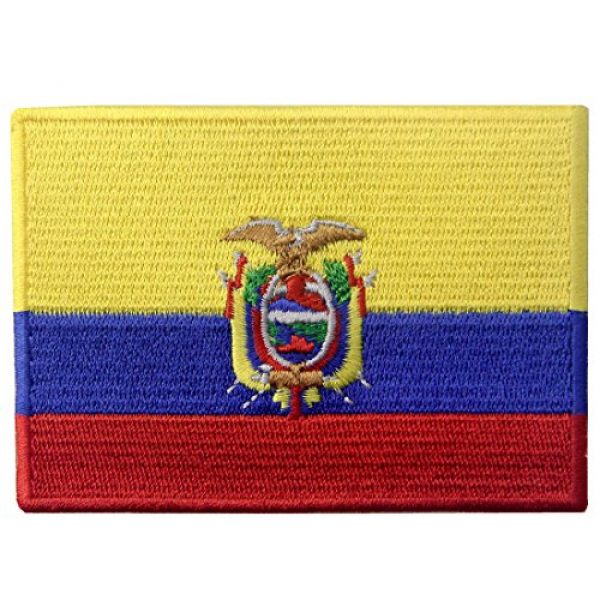 EmbTao Airsoft Morale Patch 1 Ecuador Flag Embroidered Emblem Ecuadorian Iron On Sew On National Patch