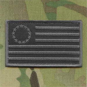 LEGEEON Airsoft Morale Patch 1 LEGEEON Blackout Betsy Ross 2x3.25 Flag American Revolution 1776 Morale Tactical Military Hook-and-Loop Patch