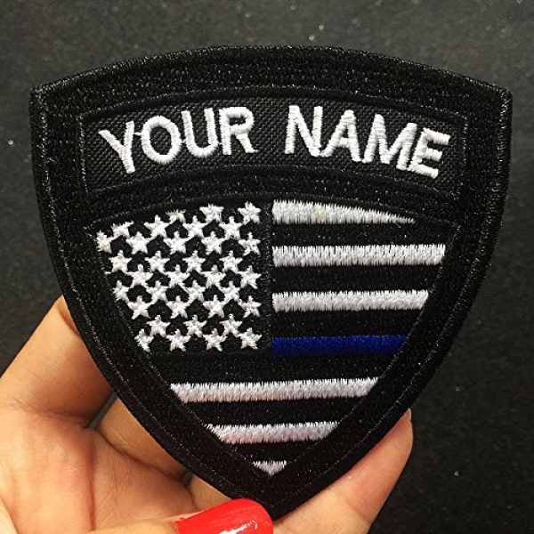 Graceful life Airsoft Morale Patch 2 Custom US Military Name Patch, Custom Embroidery Name Patches 2 PCS, Personalized Tactical Military Patches, Number Tag with Hook and Loop for Clothing Backpacks Caps Hats Jackets(2)