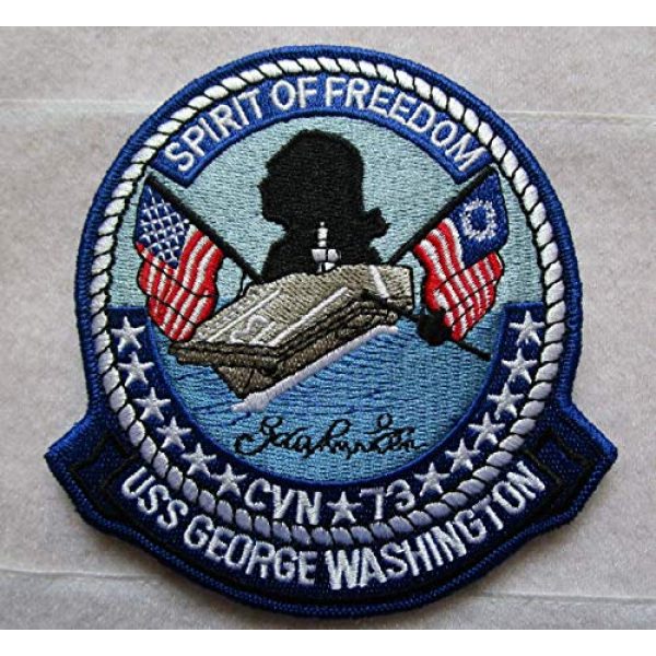 Embroidered Patch Airsoft Morale Patch 1 USS George Washington CVN 73 3D Tactical Patch Military Embroidered Morale Tags Badge Embroidered Patch DIY Applique Shoulder Patch Embroidery Gift Patch