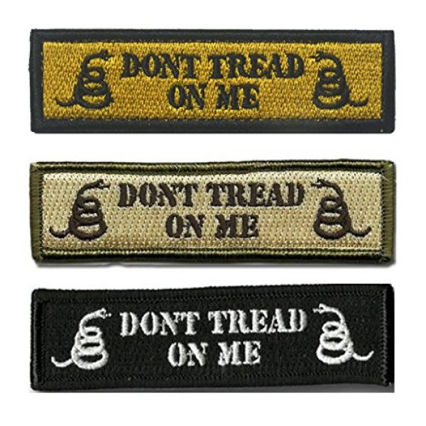 GreatPlus Airsoft Morale Patch 4 Don't Tread On Me Patch Embroidered Military Tactical Morale Patches