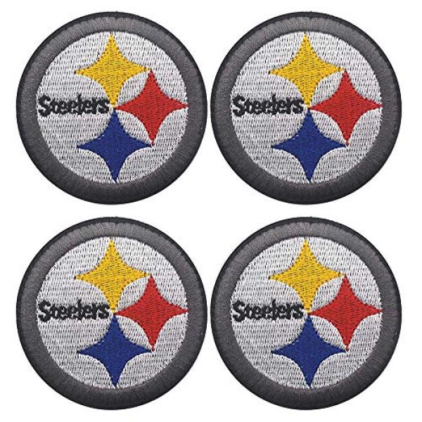 MMP Airsoft Morale Patch 1 4-Pack Steelers Patches Embroidered Applique Patch Tactical Military Morale Hook and Loop Fasteners Backing Patches Badge Emblem Sign