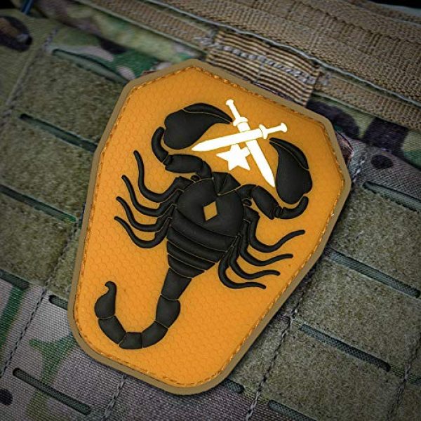 Morton Home Airsoft Morale Patch 3 Morton Home Scorpion Unit 3D PVC US Army USA Military Tactical ACU Dark Morale Patch (Yellow)