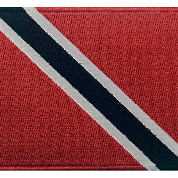EmbTao Airsoft Morale Patch 2 Trinidad and Tobago Flag Embroidered Patch Caribbean Iron On Sew On National Emblem