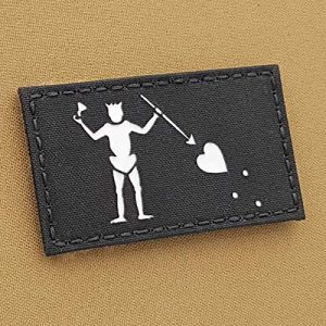 Tactical Freaky Airsoft Morale Patch 1 Blackbeard Pirate Reflective Edward Teach 2x3.5 DEVGRU Navy Seals Tactical Morale Patch