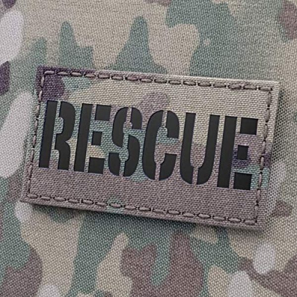 Tactical Freaky Airsoft Morale Patch 1 IR Multicam Rescue 2x3.5 CSAR SAR Combat Search Tactical Morale Hook-and-Loop Patch