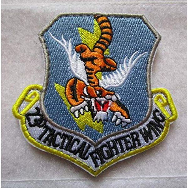 Embroidered Patch Airsoft Morale Patch 1 USAF 23RD Fighter Group Flying Tigers 3D Tactical Patch Military Embroidered Morale Tags Badge Embroidered Patch DIY Applique Shoulder Patch Embroidery Gift Patch