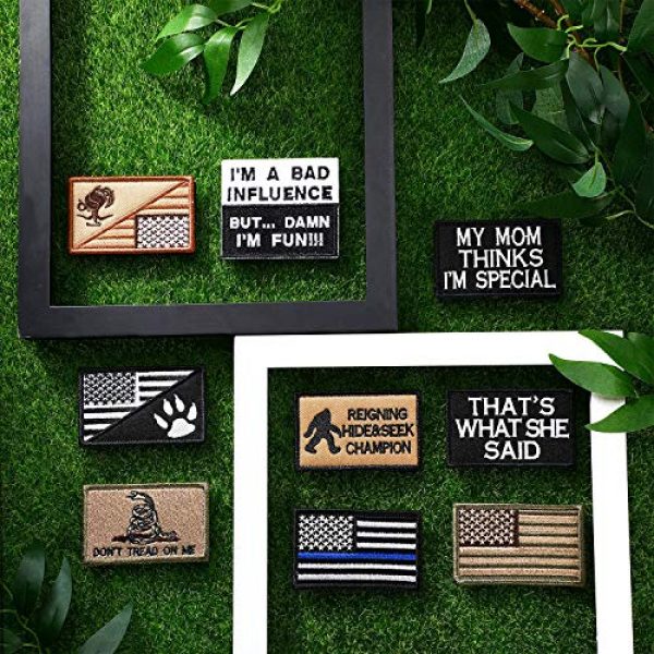 WILLBOND Airsoft Morale Patch 6 20 Pieces Tactical Embroidery Patch Funny Military Patch Embroidered Military Patch for DIY Caps Bags Vests Clothes Military Uniforms Decoration