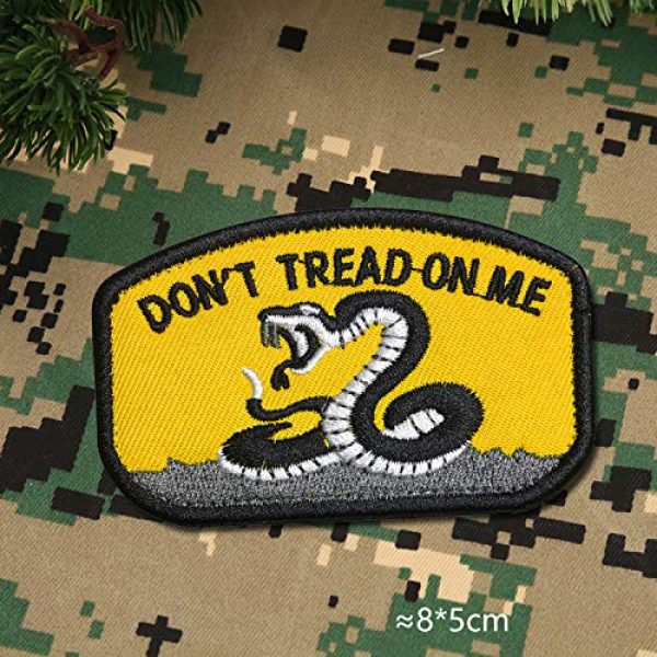 Morton Home Airsoft Morale Patch 4 Morton Home Don't Tread on Me Tactical Patch Military Morale Patch (Yellow)