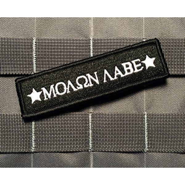 Empire Tactical USA Airsoft Morale Patch 1 Tactical Black Molon Labe 1x4 Inch Hook/Loop Military Morale Patch