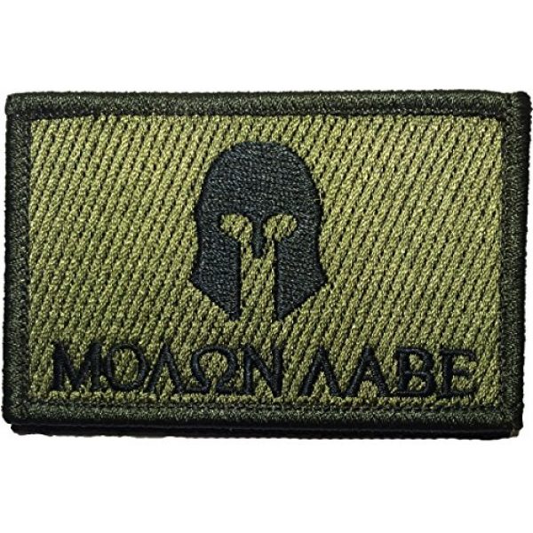 Ranger Return Airsoft Morale Patch 1 Tactical Molon Labe Spartan Morale Patch 2"x3" - OD (Olive Drab) - by Ranger Return (RR-TACT-MOLN-LABE-00OD)