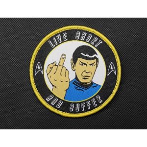 BritKitUSA Airsoft Morale Patch 1 BritKitUSA Nihilistic Spock Morale Patch Star Trek Captain Spock Hook & Loop