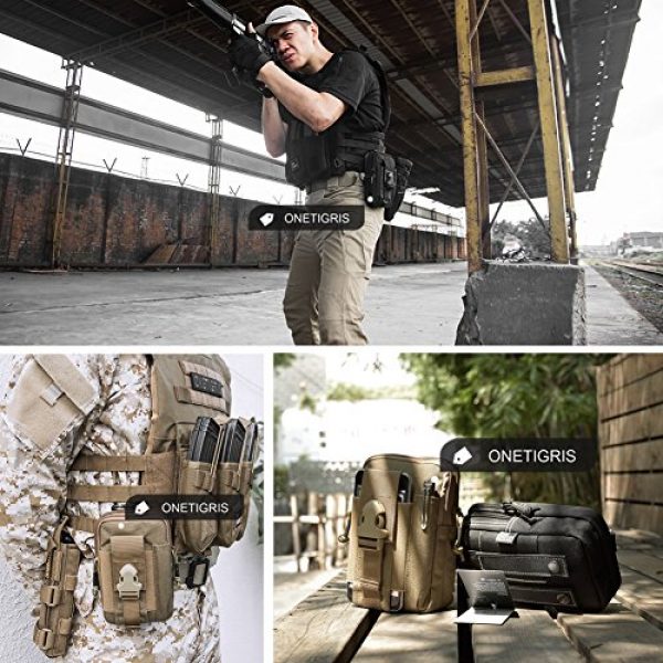 OneTigris Tactical Pouch 7 OneTigris MOLLE EDC Pouch (Coyote Brown)