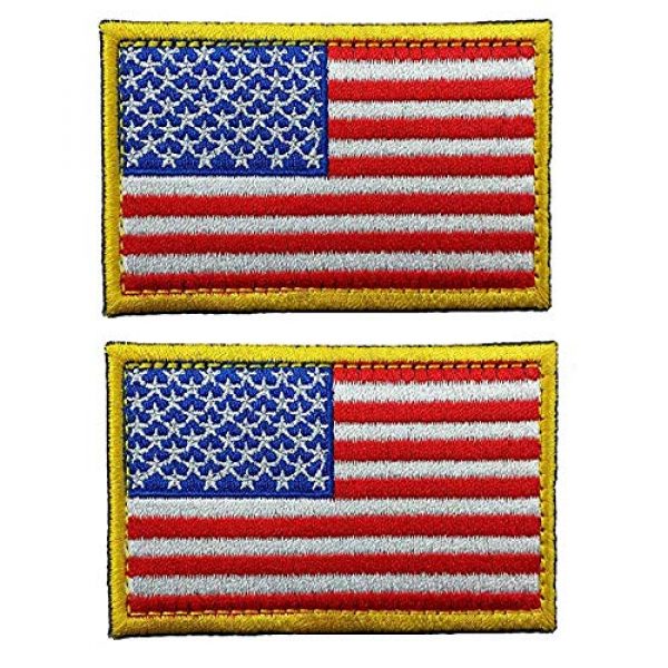 GrayCell Airsoft Morale Patch 1 GrayCell US Flag Dog Embroidered Tactical Morale Patch for Dog Harness & Vest- Set of 2 (US Flag)