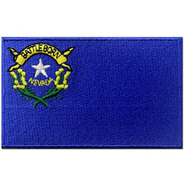 EmbTao Airsoft Morale Patch 1 Nevada State Flag Embroidered Emblem Iron On Sew On NV Patch