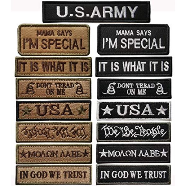 Lightbird Airsoft Morale Patch 2 Lightbird 15 Pieces Tactical Patches with A Storage Bag Bundle, Military Morale Patches, High Density Embroidered Decorative Patch