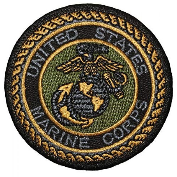 Papapatch Airsoft Morale Patch 1 Papapatch USMC United States Marine Corps EGA Hook and Loop Touch Fasteners Backing Patch O (SC-Hook-USMC-O)