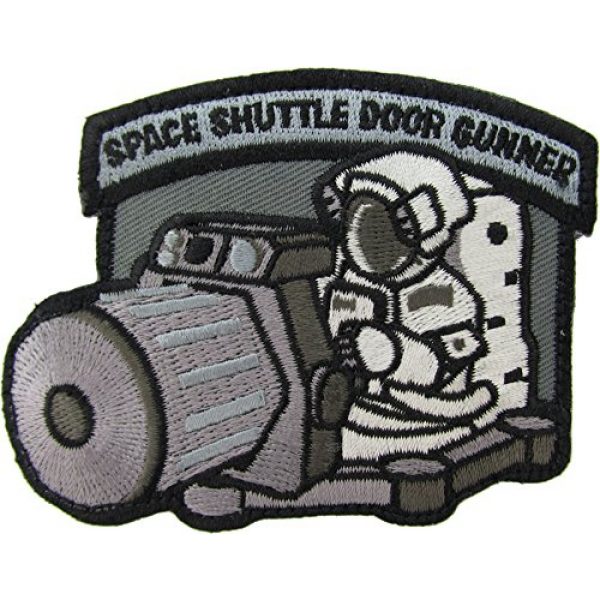 Mil Spec Airsoft Morale Patch 1 MilSpec Monkey Shuttle Door Gunner Morale Patch (SWAT (Black))