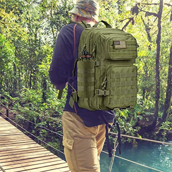 FRTKK Tactical Pouch 5 FRTKK Tactical MOLLE Water Bottle Pouch with Drawstring Open Top & Mesh Bottom, Military Water Bottle Holder Bag Sports Travel Hydration Carrier